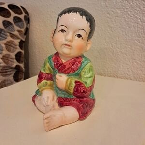 Vintage Chinese Porcelain Famille Rose Seymour Mann Japanese Hand Painted Boy